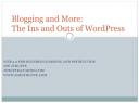 Blogging and More: The Ins and Outs of WordPress.